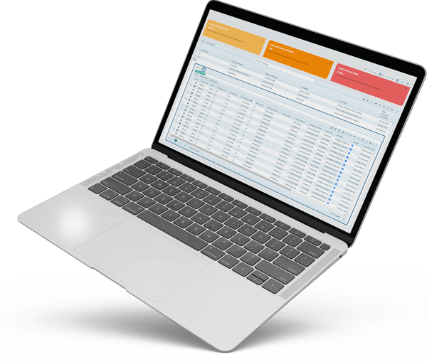 Mockup laptop con REFTree: dashboard di Real Estate Management con AI per Asset, Property e Facility